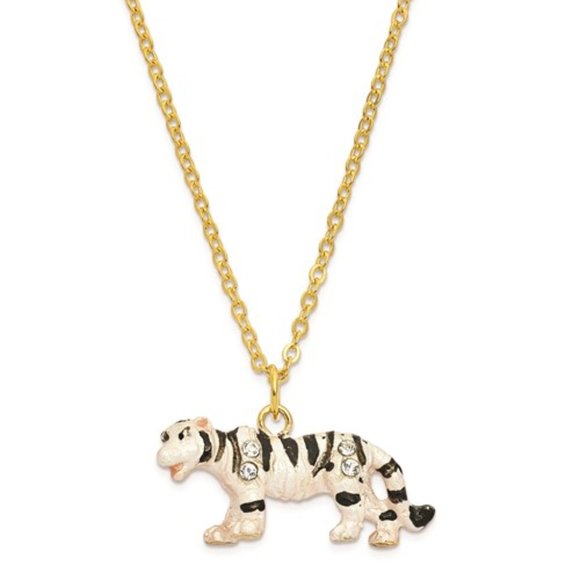 2022 is the Year of the Tiger! Pewter Bejeweled and enameled Tiger Trinket - Picture 5 of 5